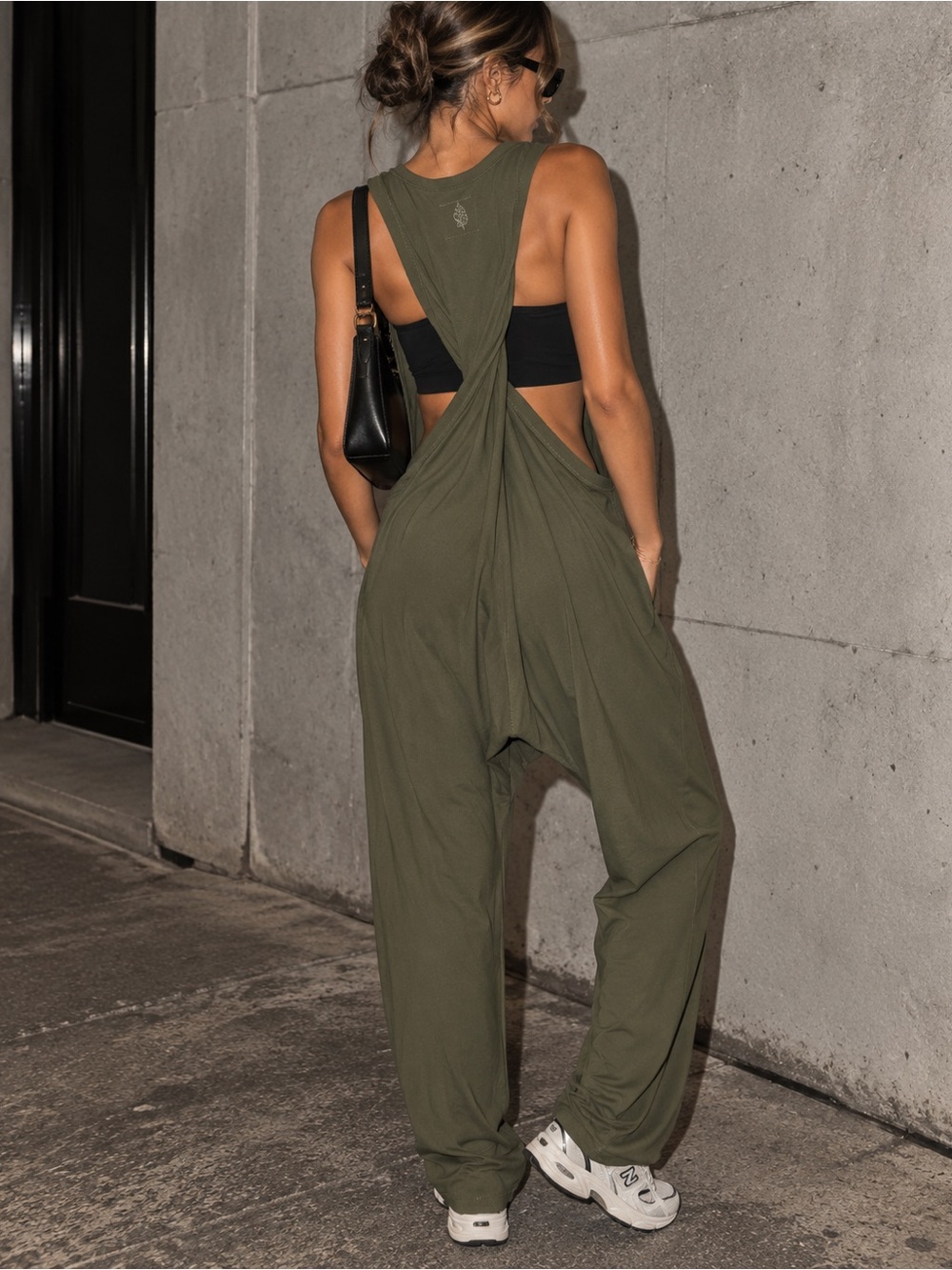 FP Movement Free People Hot Shot Twisted Onesie Green Medium